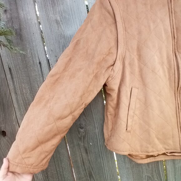 LAKE MATLEY JACKET/ VEST MENS SIZE XL BROWN ZIP REMOVABLE SLEEVE POCKETS - Picture 4 of 15